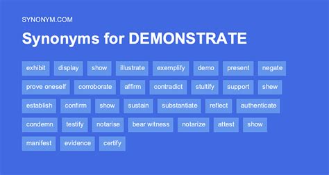 antonyms of demonstrate|demonstrate synonym and antonym.